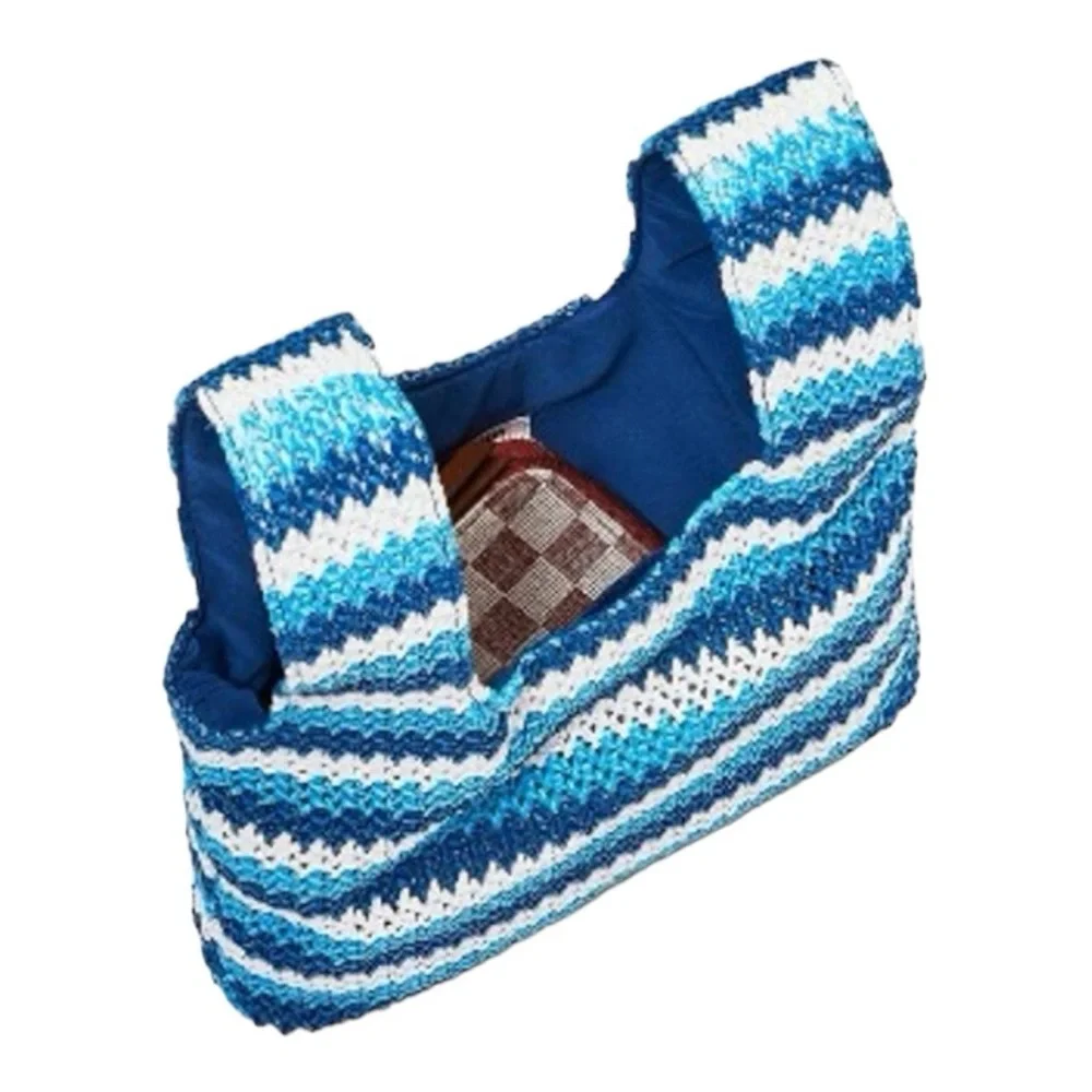 Future Collective LIMITED EDITION Blue & White Chevron Print Striped
